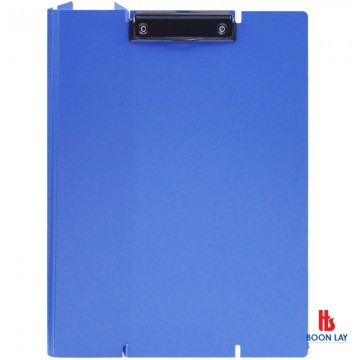 ZS808 Folding Lay Open Translucent Clip Board Blue