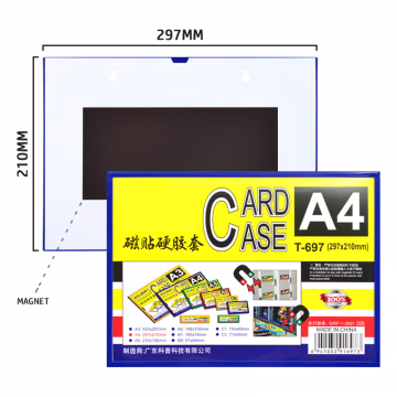 KEJEA T697 Magnetic Card Case A4 Blue