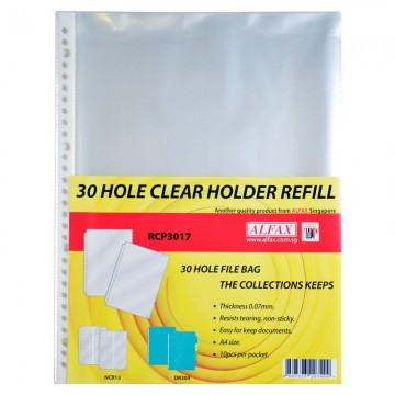 ALFAX RCP3017 Clear Holder Refill 30 Hole 0.07mm 10's