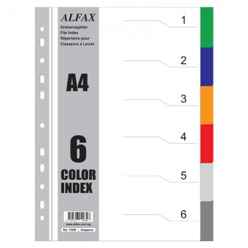 ALFAX 1106 PP Divider 6 Colours A4