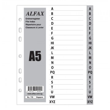 ALFAX 116 PP Grey Divider A-Z A5S