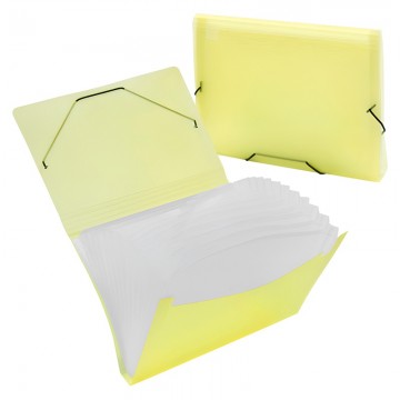 ZS4302S Elastic Expanding File 12 Dividers A4 Yellow