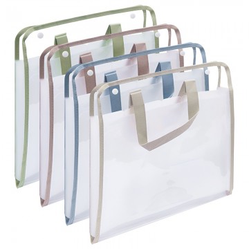 ZS6688A Transparent Expanding Bag 12 Pockets A4 Horizontal