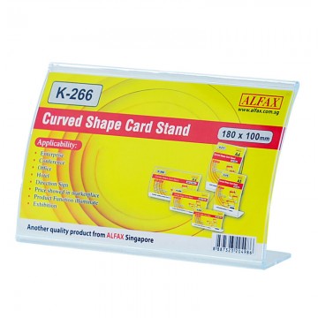 ALFAX K266H Curved Shape Card Stand 100x180mm