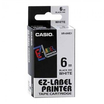 CASIO XR6WE1 Labelling Tape 6MM Black on White