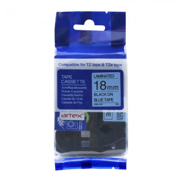 AZE541 COMPATIBLE Label Tape for Brother 18MM Black on Blue
