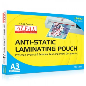 ALFAX LP4263 Anti-Static Laminating Film 125mic A3 100's