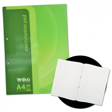 ENLIVO PD0673478 Exam Pad A4 50's with Hole (Side Bound)