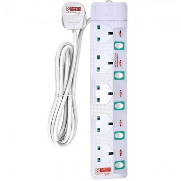 8588-6M 5 Way Extension Power Strip 6M