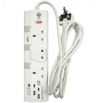 913U Power Strip with USB(A) + USB(C) 3 Way 2.5meter
