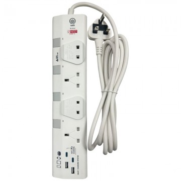 914U Power Strip with USB(A) + USB(C) 4 Way 2.5M