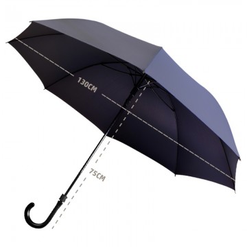 3008 UV-Coated J Handle Umbrella 75cm 30" Navy Blue