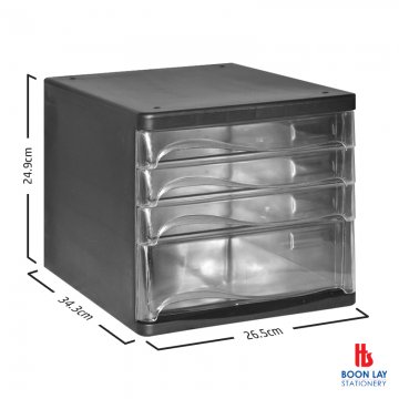 LC8811 Letter Case 4 Tier Black LC8811 Letter Case 4 Tier Black