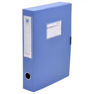 ALFAX S828 Plastic Box File 2" A4 Blue