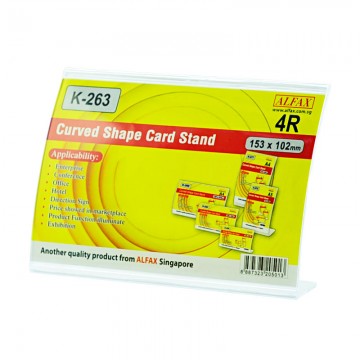 ALFAX K263H Curved Shape Card Stand102x151mm 4R