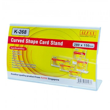 ALFAX K268H Curved Shape Card Stand 150x280mm