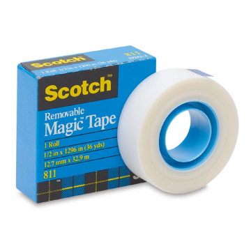 3M 811A Removable Magic Tape 1/2"x36y