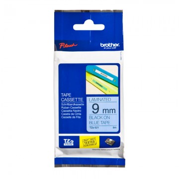 BROTHER TZE521 Labelling Tape 9MM Black on Blue