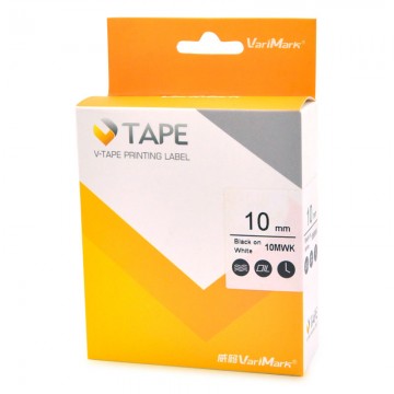 VARIMARK 10MWK Labelling Tape 10mm  Black on White