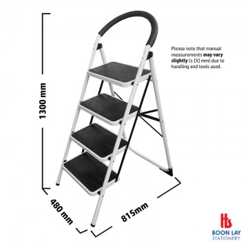 ALFAX 4 Step Metal Ladder Round Grip AL0504A ALFAX 4 Step Metal Ladder Round Grip AL0504A