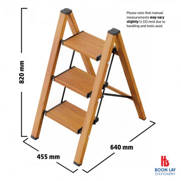 ALFAX ALH03M Aluminium Step Stool Ladder 3 Steps