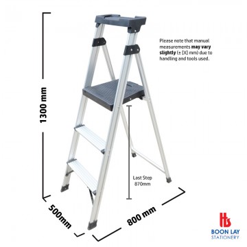ALFAX 3 Step Aluminium Ladder LLP3