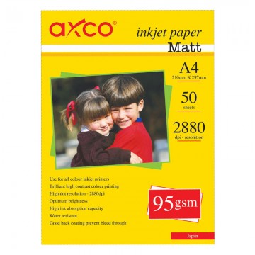 AXCO Matt Inkjet Paper 95g A4 50's