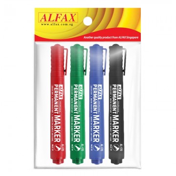 ALFAX AL1704 Permanent Marker Set 4colours