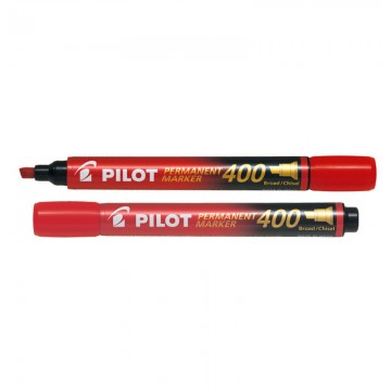 PILOT SCA400 Permanent Marker Broad Chisel Red