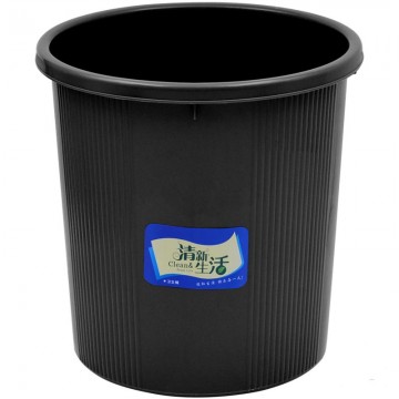 ALFAX 552 Round Plastic Dustbin D260xH265mm Black