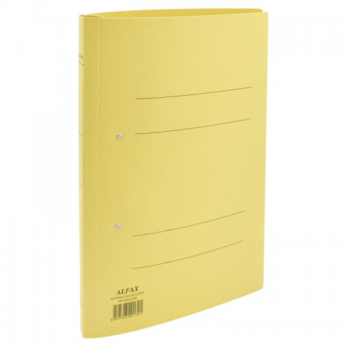 Spring File With U Pin ALFAX 10P Paper Spring File + U Pin F4 Yellow