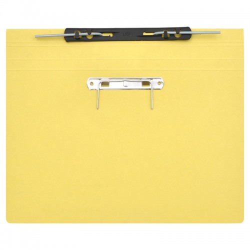 Spring File With U Pin ALFAX 10P Paper Spring File + U Pin F4 Yellow